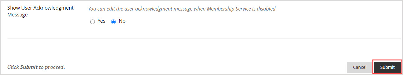 The Submit button is highlighted in the bottom right corner.